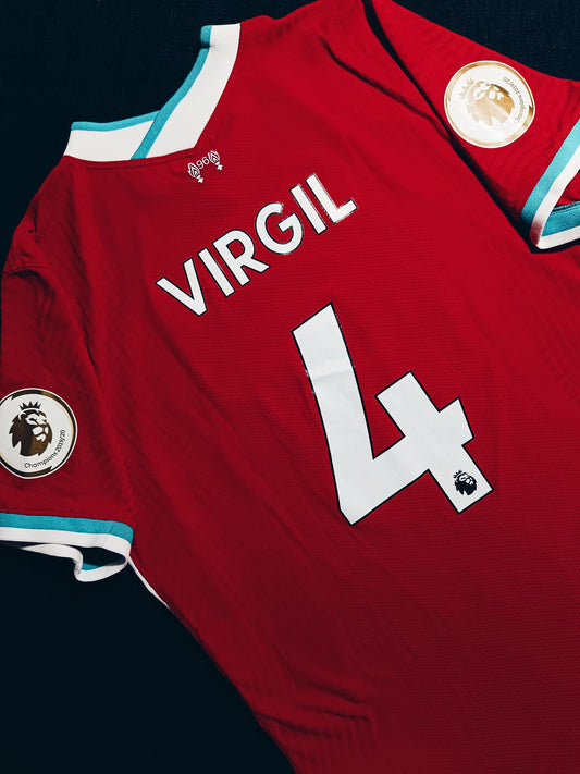 Liverpool 2020/21 Home Virgil Van Dijk Player Issue L