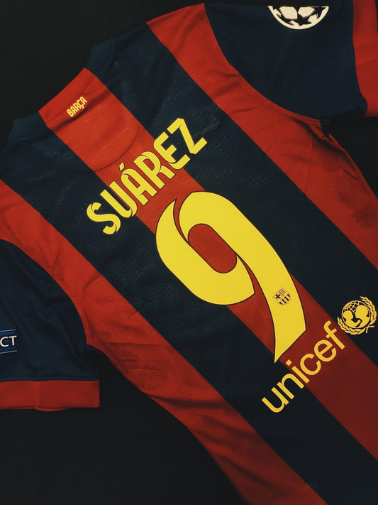 Barcelona 2014/15 Home Player Issue Suarez UCL Final S